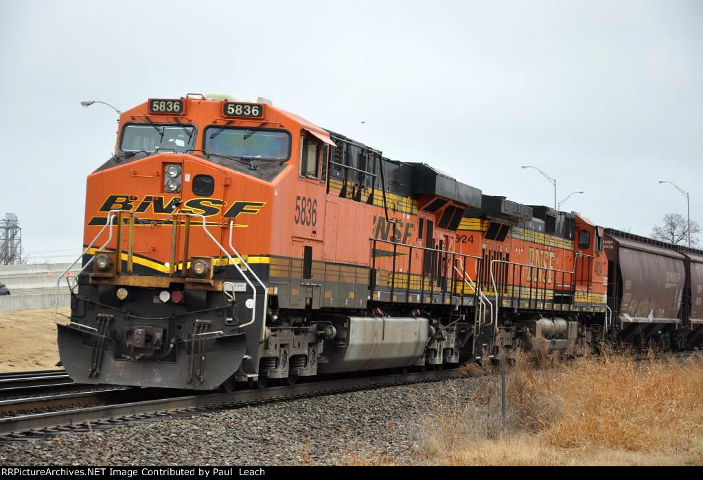 Tied down grain train